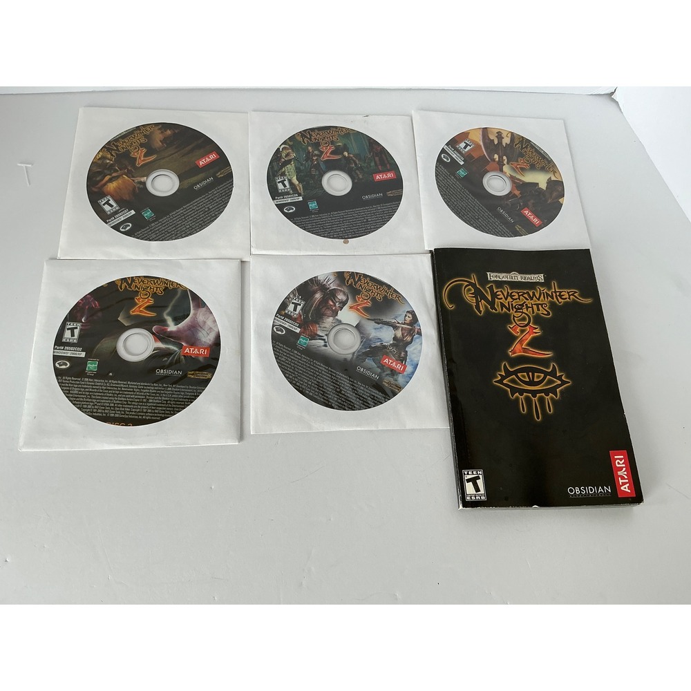 Atari Neverwinter Nights 2 PC Game RPG Forgotten Realms‎ D&D Multi-Disc Set